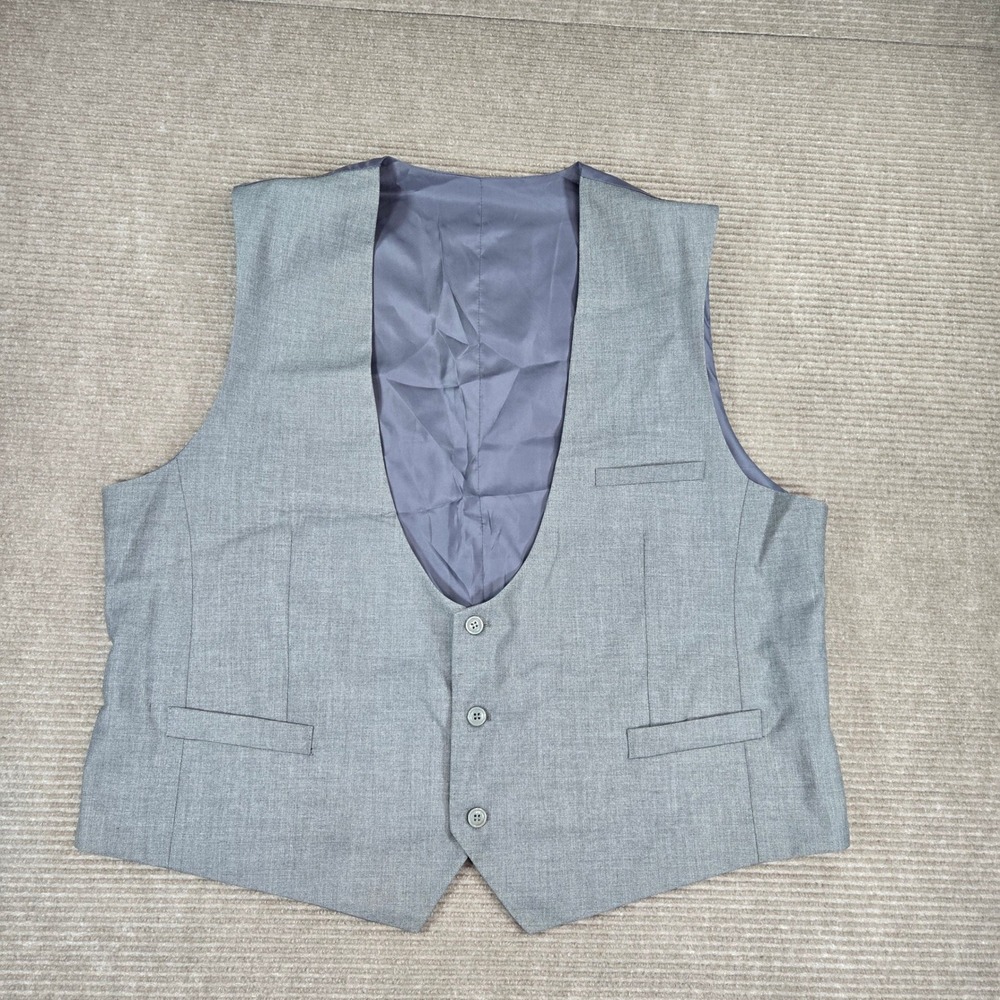 Unbranded Mens 50L Grey Super 150s Wool Blend Formal Suit Vest